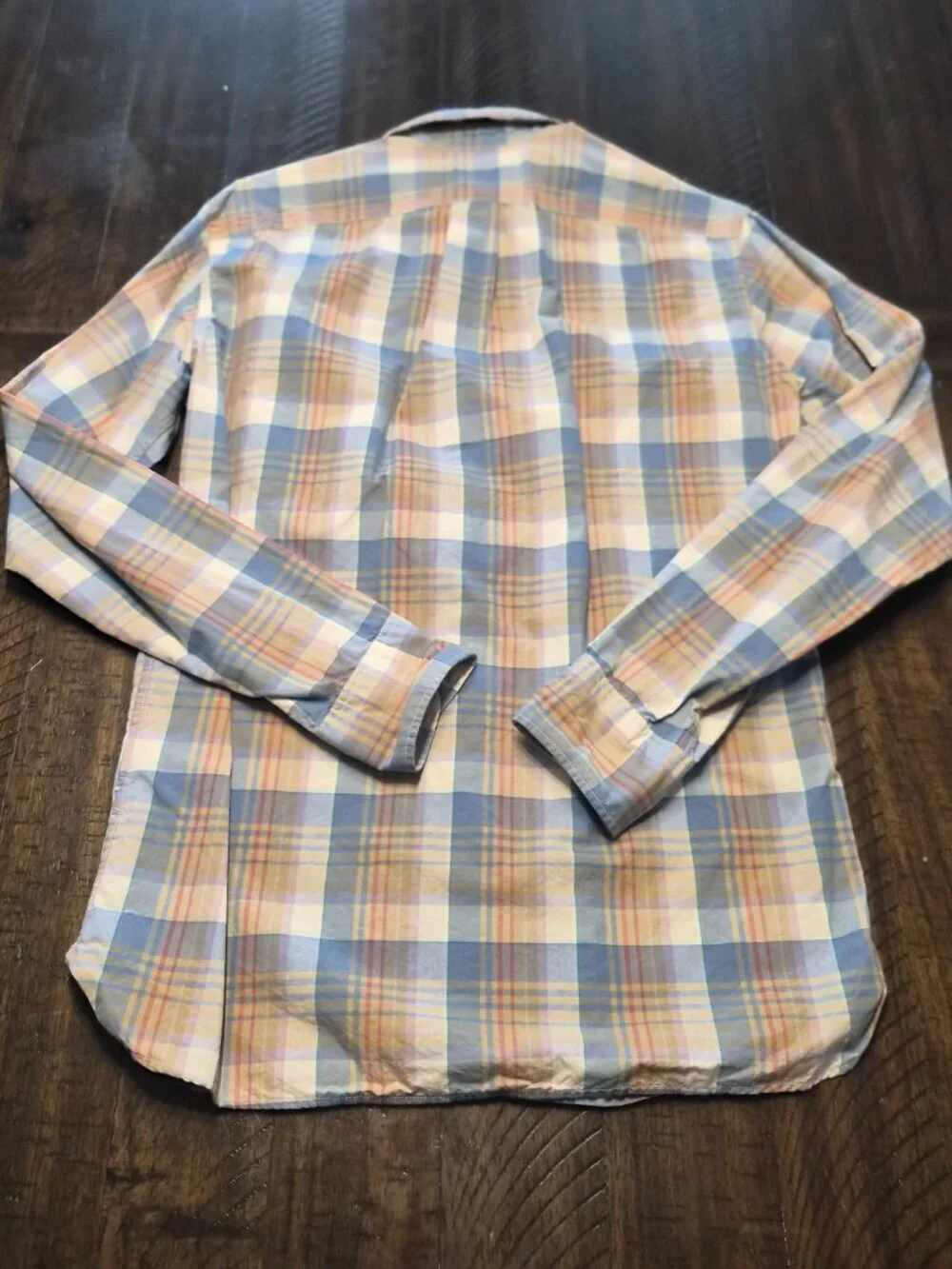 J Crew Shirt Mens Small Blue Pink Check Slim Fit Button Down Long Sleeve G255